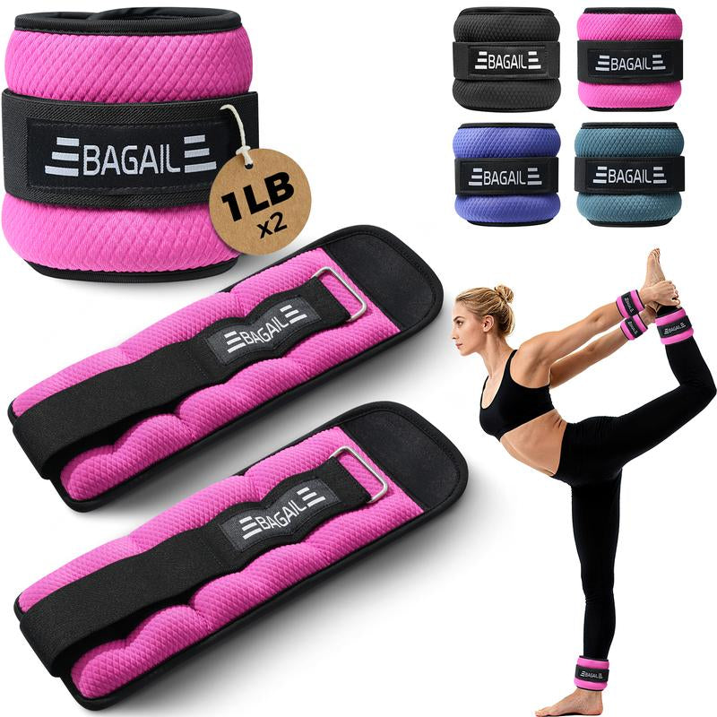 【Holiday Haul】Bagail Ankle and Wrist Weights for Women & Men, 1 Pair 1/2/4/6/8/10 LBS Leg Weight with Sleek Design & Secure Fit, Arm Weighted Set for Walking, Running, Home Fitness & Physical Therapy