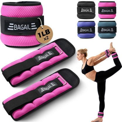 【Holiday Haul】Bagail Ankle and Wrist Weights for Women & Men, 1 Pair 1/2/4/6/8/10 LBS Leg Weight with Sleek Design & Secure Fit, Arm Weighted Set for Walking, Running, Home Fitness & Physical Therapy