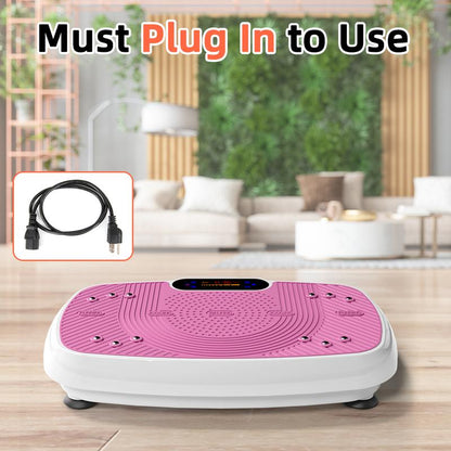 Vusign Home Vibration Plate Exercise Machine Lymphatic Drainage Feature Compact Design Whole Body Workout Max User Weight 330LBS Home Gym Tiktokshopblackfriday