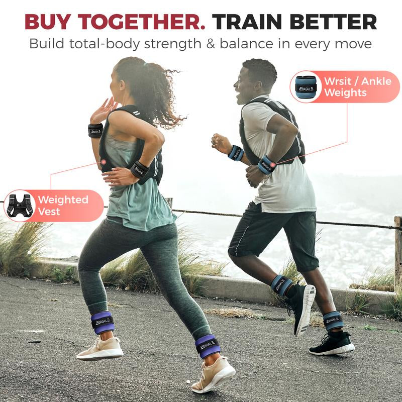 【Holiday Haul】Bagail Ankle and Wrist Weights for Women & Men, 1 Pair 1/2/4/6/8/10 LBS Leg Weight with Sleek Design & Secure Fit, Arm Weighted Set for Walking, Running, Home Fitness & Physical Therapy