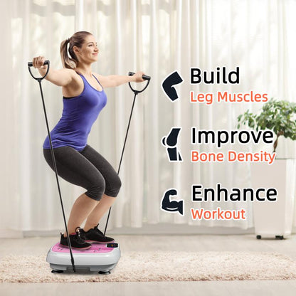 Vusign Home Vibration Plate Exercise Machine Lymphatic Drainage Feature Compact Design Whole Body Workout Max User Weight 330LBS Home Gym Tiktokshopblackfriday