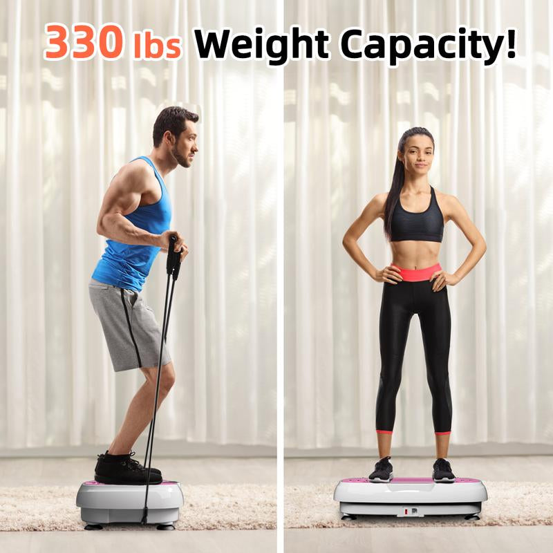 Vusign Home Vibration Plate Exercise Machine Lymphatic Drainage Feature Compact Design Whole Body Workout Max User Weight 330LBS Home Gym Tiktokshopblackfriday