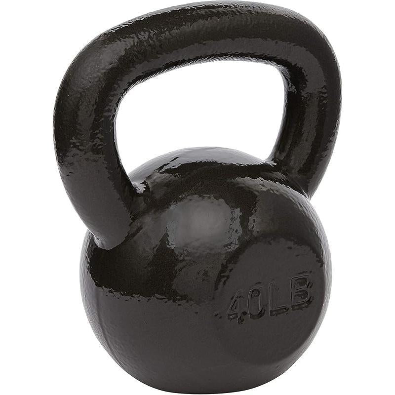 Durable 35LB Cast Iron Kettlebell - Resistance Training Tool for Single or Double Hand Use