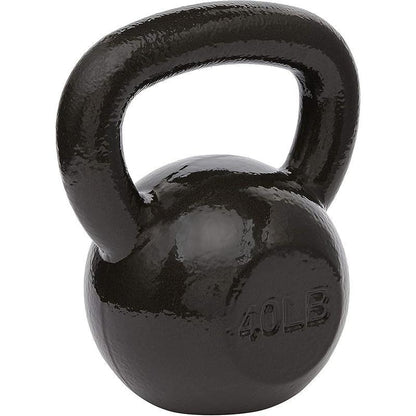 Durable 35LB Cast Iron Kettlebell - Resistance Training Tool for Single or Double Hand Use