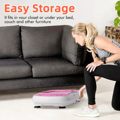 Vusign Home Vibration Plate Exercise Machine Lymphatic Drainage Feature Compact Design Whole Body Workout Max User Weight 330LBS Home Gym Tiktokshopblackfriday