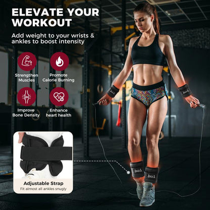 【Holiday Haul】Bagail Ankle and Wrist Weights for Women & Men, 1 Pair 1/2/4/6/8/10 LBS Leg Weight with Sleek Design & Secure Fit, Arm Weighted Set for Walking, Running, Home Fitness & Physical Therapy