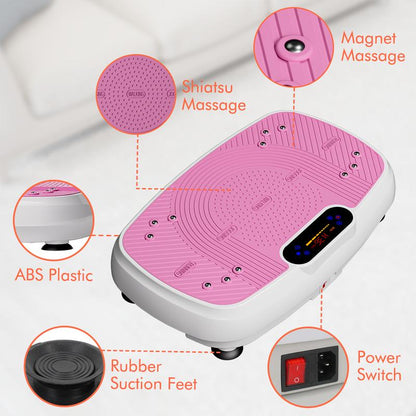 Vusign Home Vibration Plate Exercise Machine Lymphatic Drainage Feature Compact Design Whole Body Workout Max User Weight 330LBS Home Gym Tiktokshopblackfriday