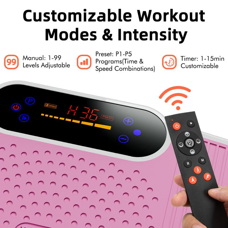 Vusign Home Vibration Plate Exercise Machine Lymphatic Drainage Feature Compact Design Whole Body Workout Max User Weight 330LBS Home Gym Tiktokshopblackfriday