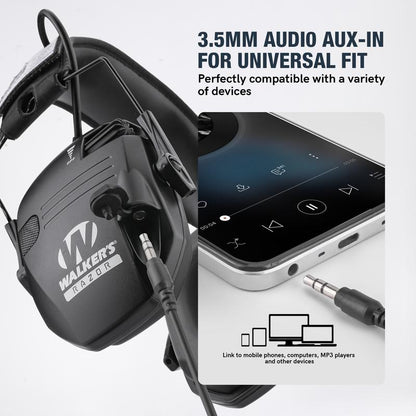 W1-Y+BOX Electronic Tactical Hearing Protection Earmuffs Noise Cancelling Outdoor Shooting Hunting Labor Work Headphones Adjustable Headband Anti-Noise Headset